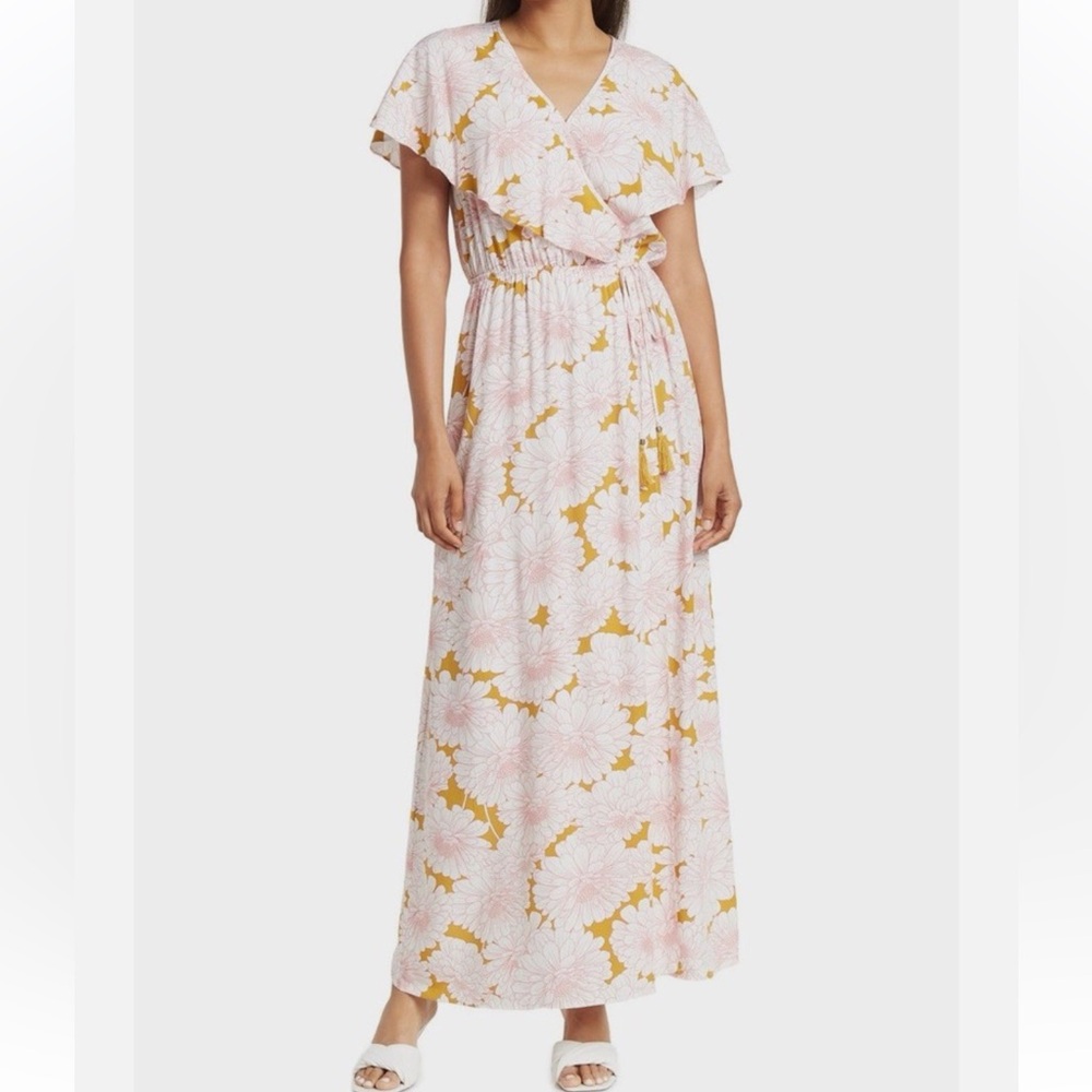 DR2 Faux Wrap Floral Maxi Dress